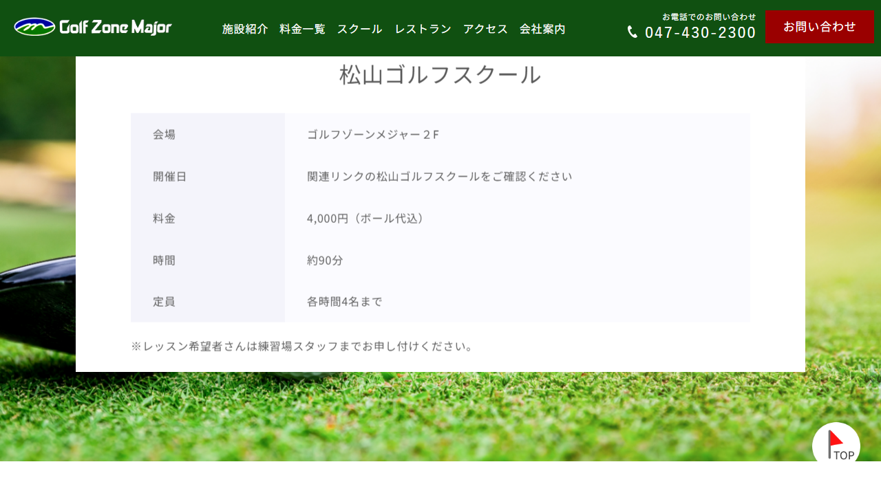 ゴルフゾーンメジャーの公式サイト